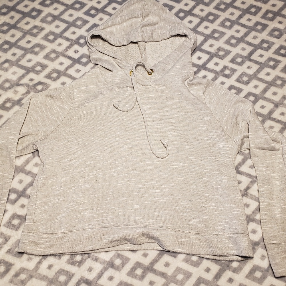 INC Gray Cropped Hoodie sz M